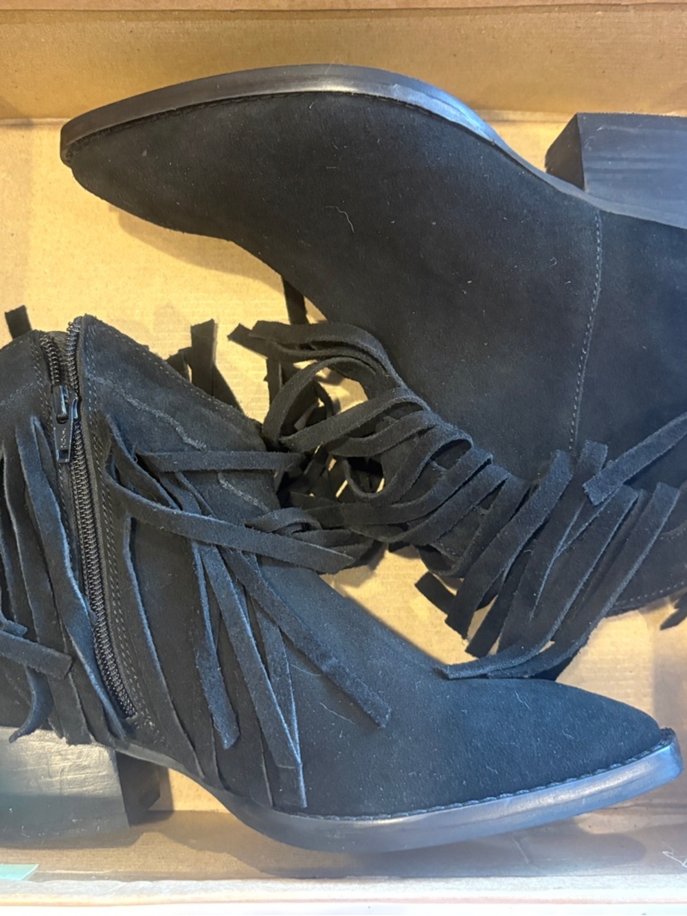 Seychelles Easy Come Easy Go Black Suede Heeled Boots